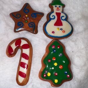 Festive vintage Scotts  Holiday Cookie magnets mini